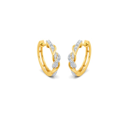 Twining Vine Diamond Hoop Earrings