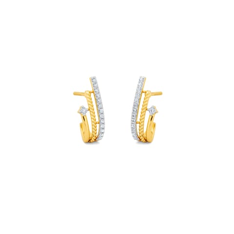 Polaris Tri-Row Diamond Hoop Earrings Polaris Tri-Row Diamond Hoop Earrings