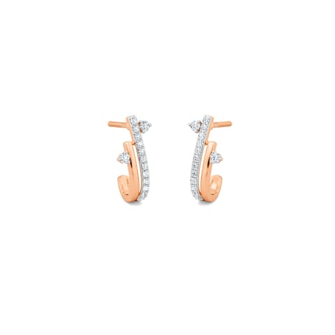 Dual Line Diamond Hoop Earrings Dual Line Diamond Hoop Earrings
