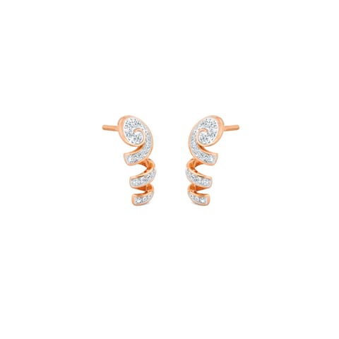 Cascading Swirl Diamond Stud Earrings Cascading Swirl Diamond Stud Earrings