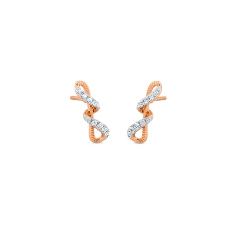Ribbon Twist Diamond Stud Earrings Ribbon Twist Diamond Stud Earrings