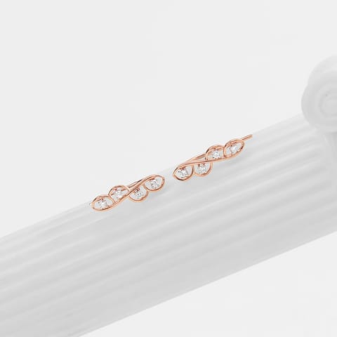 Shimmering Vine Diamond Ear Cuffs