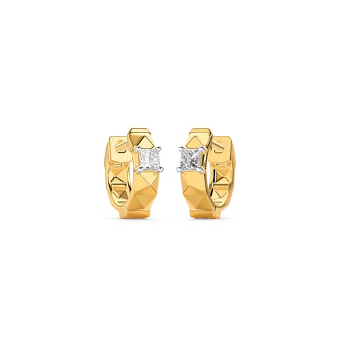 Prismatic Diamond Stud Earrings for Men