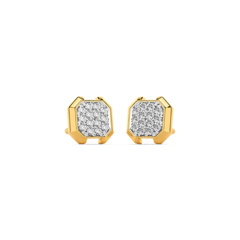 Half Bezel Diamond Stud Earrings for Men Half Bezel Diamond Stud Earrings for Men