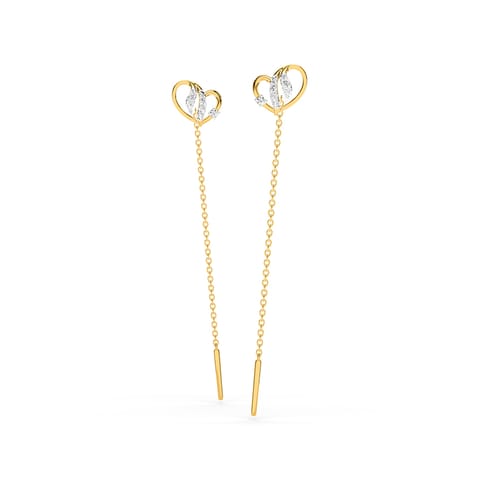Hearty Shine Diamond Sui Dhaga Earring