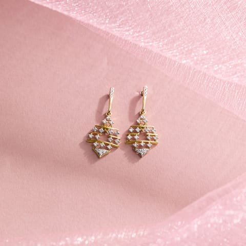 Glide Sparkling Diamond Drop Erarings Glide Sparkling Diamond Drop Erarings