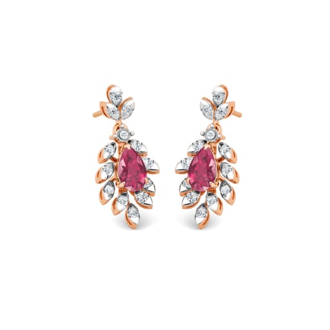 Prismatic Red Gemstone Drop Earrings Prismatic Red Gemstone Drop Earrings