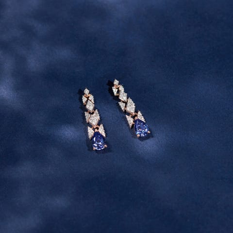 Azure Reverie Gemstone Drop Earrings