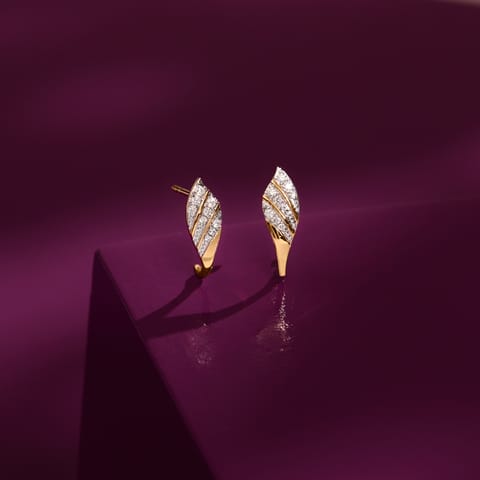 Tidal Shell Diamond Hoop Earrings