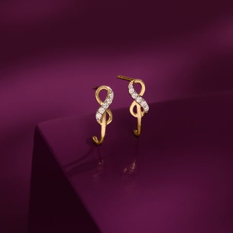 Seamless Eight Diamond Hoop Earrings Seamless Eight Diamond Hoop Earrings