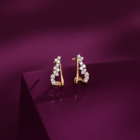Sprinkled Diamond Hoop Earrings