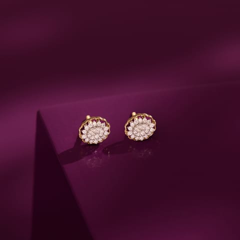 Ovalette Diamond Stud Earrings