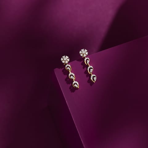 Cluster Teardrop Diamond Drop Earrings Cluster Teardrop Diamond Drop Earrings
