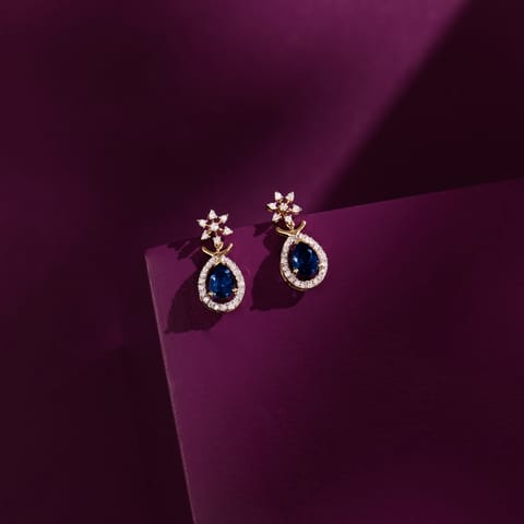 Prismatic Blue Gemstone Drop Earrings Prismatic Blue Gemstone Drop Earrings