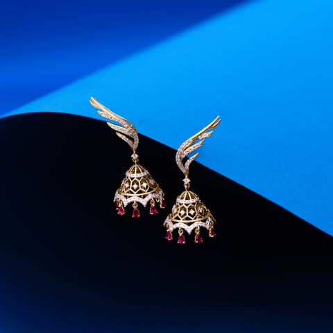 Swaying Scallop Gemstone Jhumkas Swaying Scallop Gemstone Jhumkas