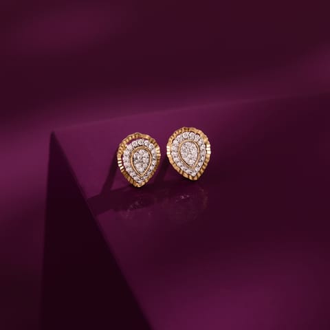 Beaming Pear Diamond Stud Earrings