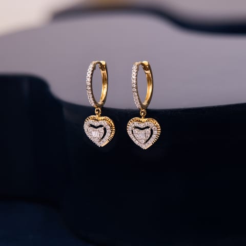 Hazel Heart Diamond Drop Earrings Hazel Heart Diamond Drop Earrings