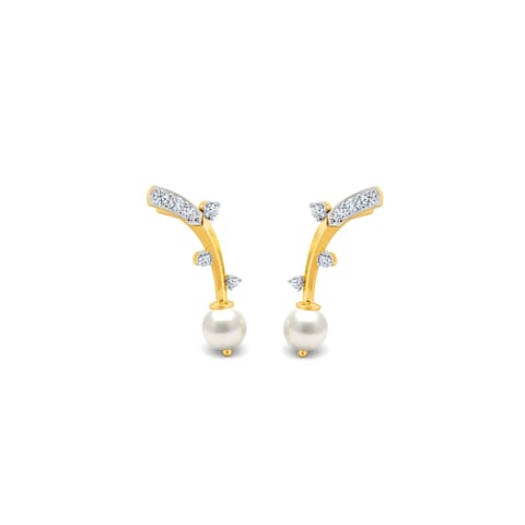 Iridescent Pearl Gemstone Stud Earrings