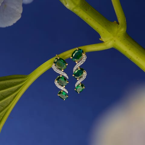 Imperial Green Gemstone Drop Earrings Imperial Green Gemstone Drop Earrings