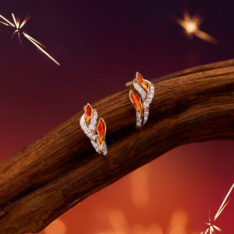 Blazing Aura Diamond Hoop Earrings Blazing Aura Diamond Hoop Earrings