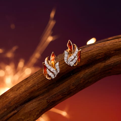 Ablaze Diamond Stud Earrings