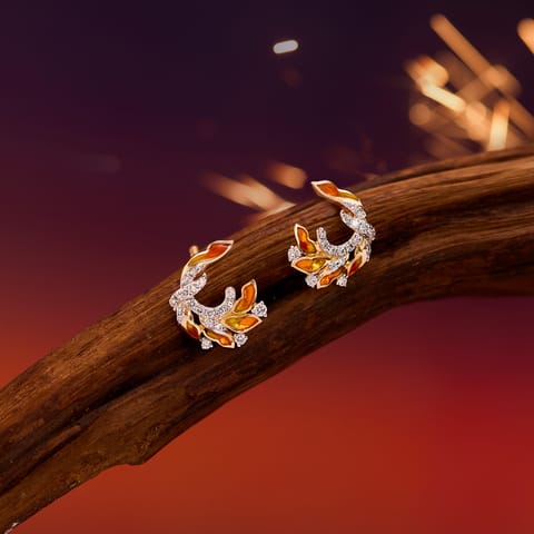 Gradiant Flames Diamond Stud Earrings Gradiant Flames Diamond Stud Earrings