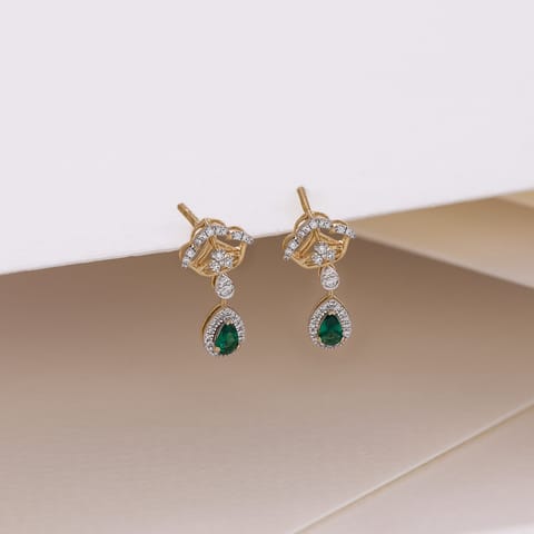 Verdant Rhythm Gemstone Drop Earrings