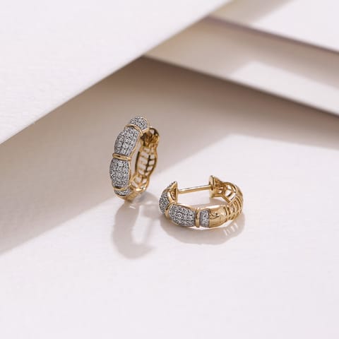 Aurelia Lines Diamond Hoop Earrings Aurelia Lines Diamond Hoop Earrings