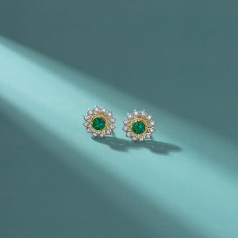 Astral Green Gemstone Stud Earrings Astral Green Gemstone Stud Earrings