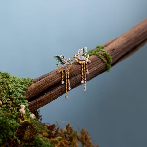 Untamed Radiance Diamond Drop Earrings