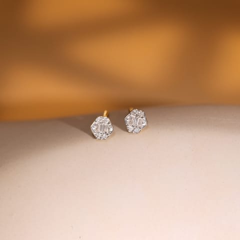 Hexal Diamond Stud Earrings Hexal Diamond Stud Earrings