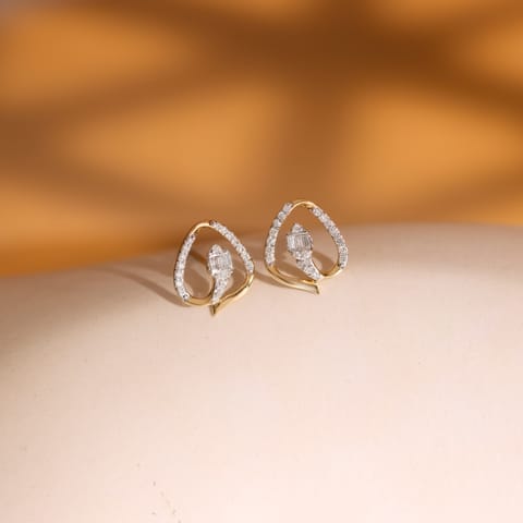Serpentine Diamond Stud Earrings Serpentine Diamond Stud Earrings