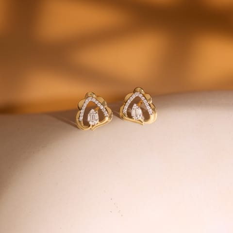 Folia Diamond Stud Earrings Folia Diamond Stud Earrings