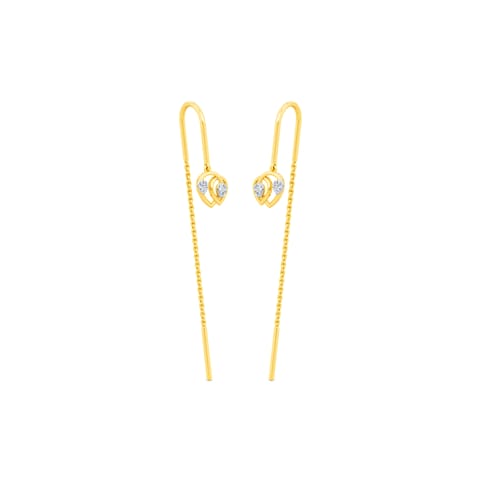 Interweave Pear Diamond Sui Dhaga Earrings