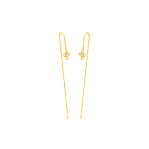 Petite Floral Diamond Sui Dhaga Earrings Petite Floral Diamond Sui Dhaga Earrings