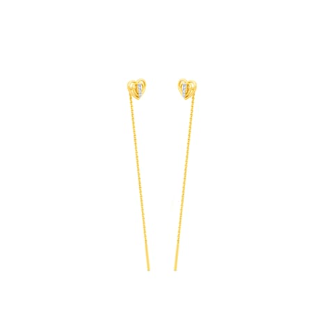 Filigree Heart Diamond Sui Dhaga Earrings Filigree Heart Diamond Sui Dhaga Earrings