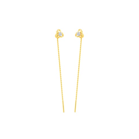 Wavy Link Diamond Sui Dhaga Earrings Wavy Link Diamond Sui Dhaga Earrings