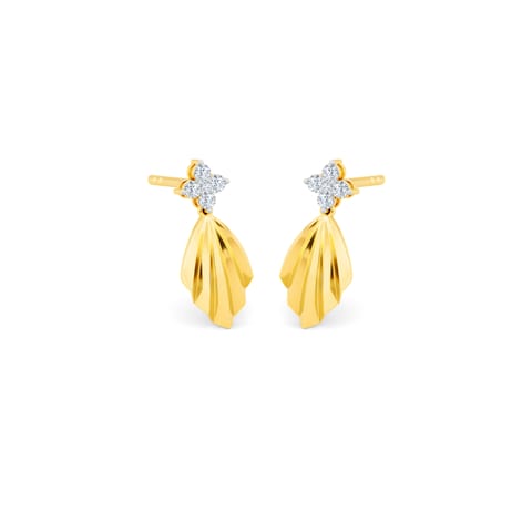 Shell Luminere Diamond Drop Earrings