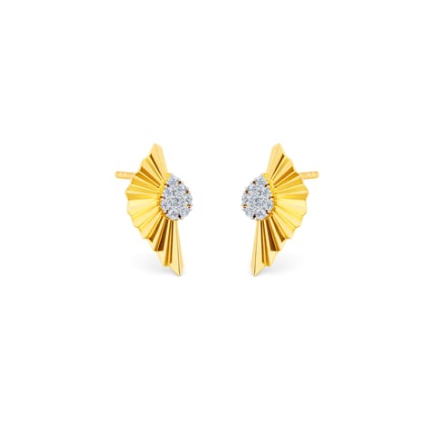 Brilliant Folds Diamond Stud Earrings Brilliant Folds Diamond Stud Earrings