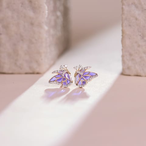 Azure Butterfly Diamond Stud Earrings Azure Butterfly Diamond Stud Earrings