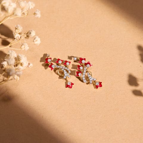 Floral Reverie Diamond Stud Earrings