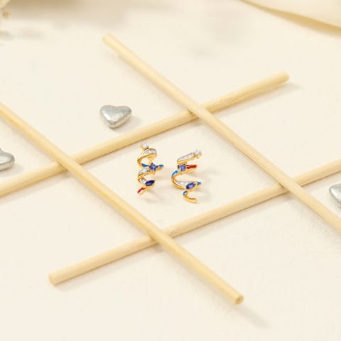 Serpent Gemstone Stud Earrings Serpent Gemstone Stud Earrings