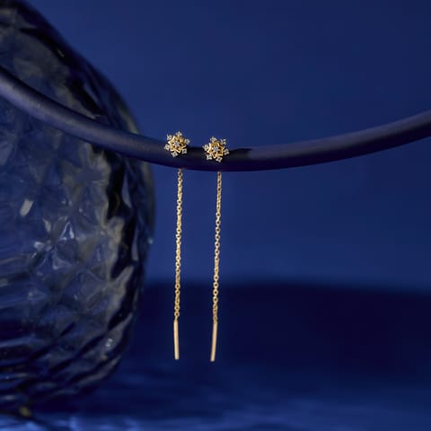 Dainty Star Diamond Sui Dhaga Earrings