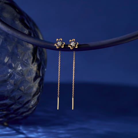 Trinity Petal Diamond Sui Dhaga Earrings Trinity Petal Diamond Sui Dhaga Earrings