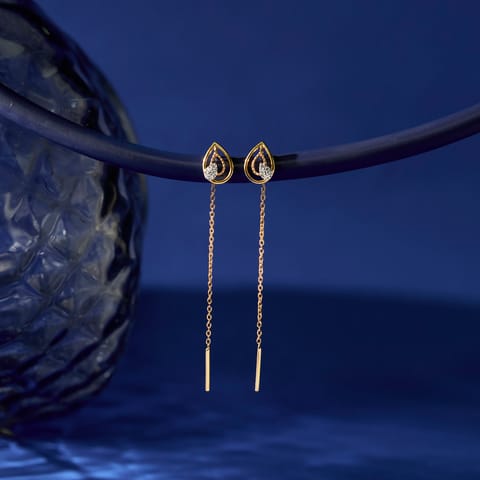 Trinity Pear Diamond Sui Dhaga Earrings