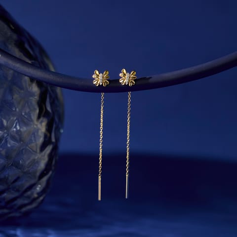 Glittery Butterfly Diamond Sui Dhaga Earrings Glittery Butterfly Diamond Sui Dhaga Earrings