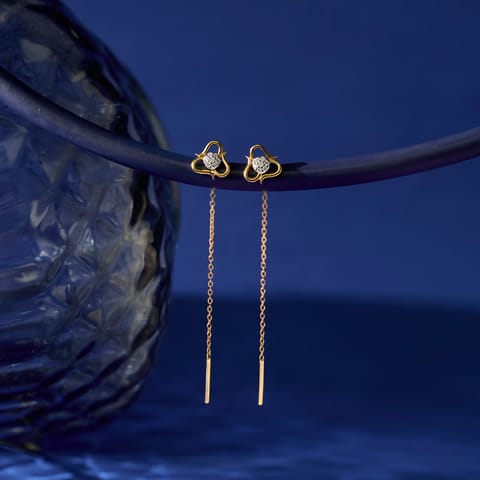 Twirl Diamond Sui Dhaga Earrings Twirl Diamond Sui Dhaga Earrings
