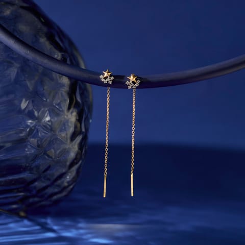 Starry Glow Diamond Sui Dhaga Earrings Starry Glow Diamond Sui Dhaga Earrings