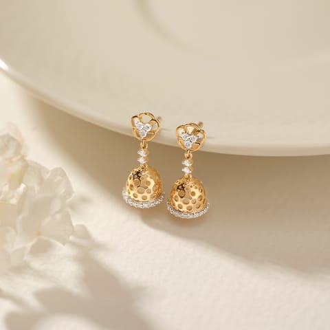 Mini Noir Diamond Jhumkas Mini Noir Diamond Jhumkas