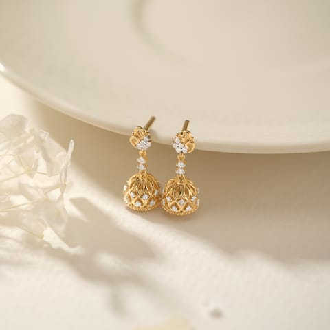 Royal Spark Diamond Jhumkas